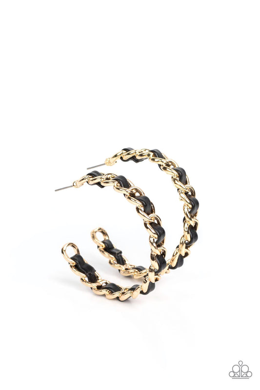 Paparazzi Industrial Incantation - Gold Earrings -Paparazzi Jewelry Images
