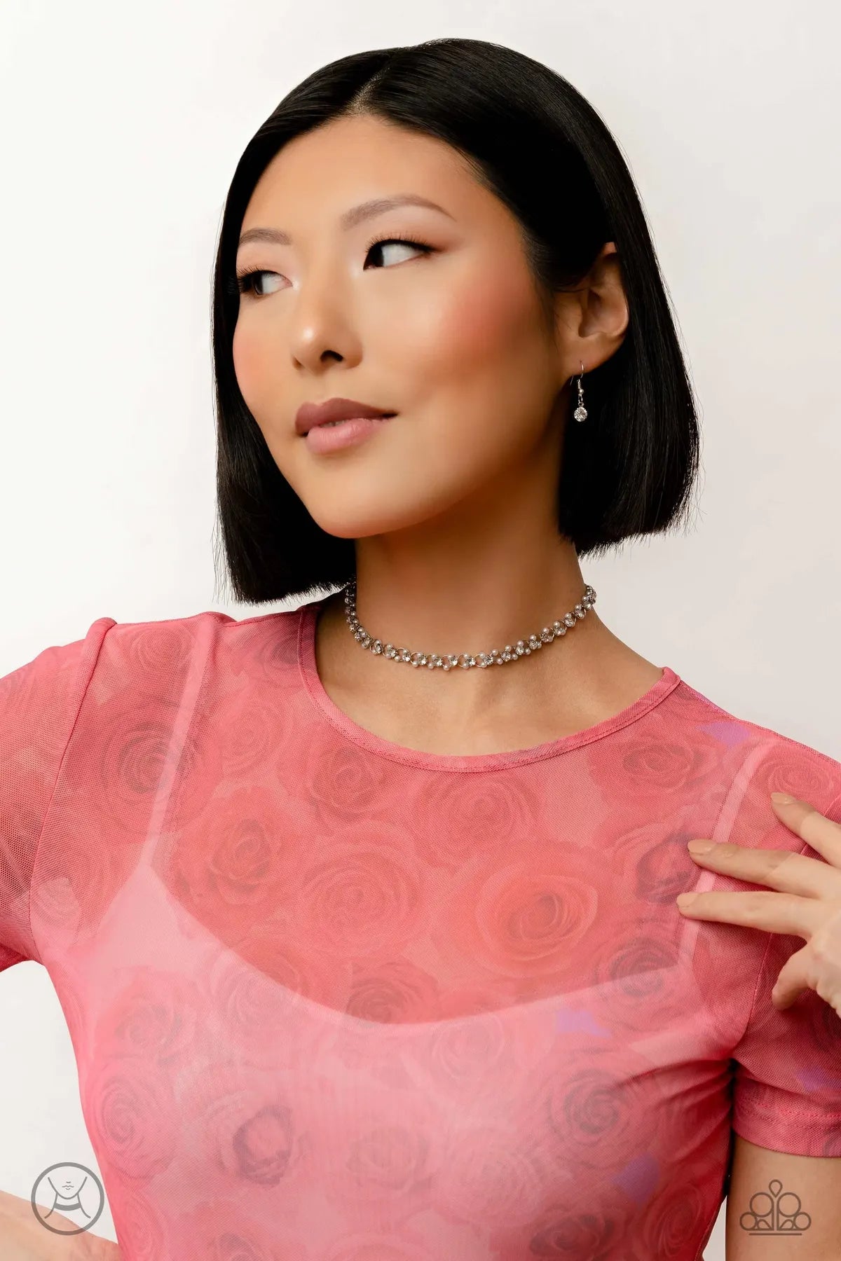 Choker Necklace - 5 Piece Jewelry Set - June 2023 Life of The Party Paparazzi jewelry image