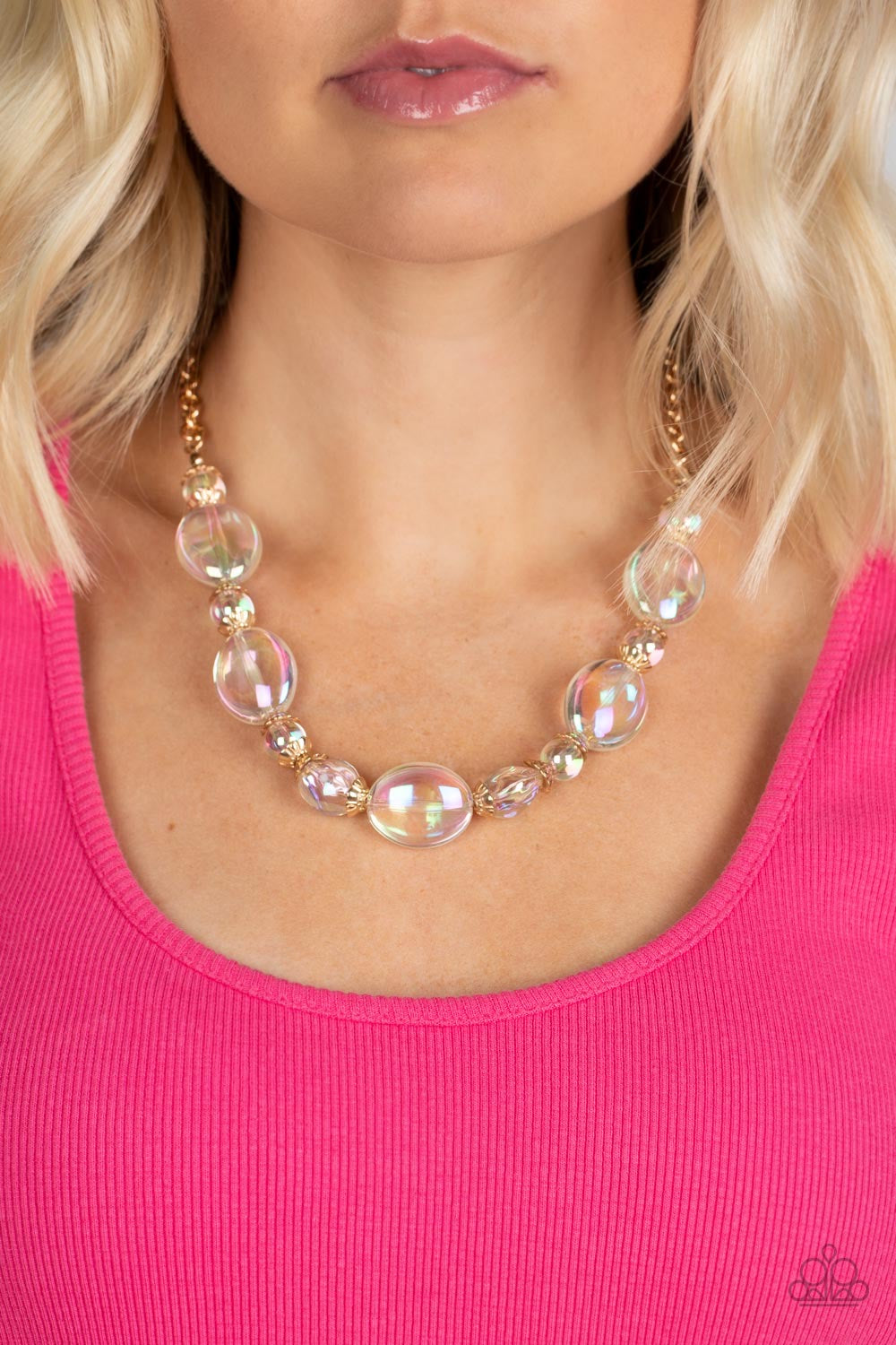 Paparazzi Prismatic Magic - Gold Necklace -Paparazzi Jewelry Images