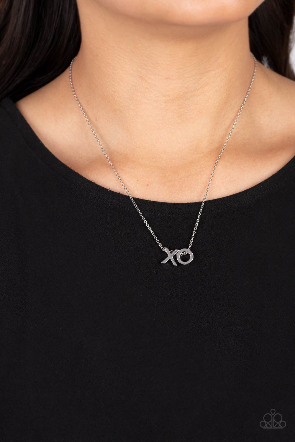 Paparazzi Hugs and Kisses - Silver Necklace -Paparazzi Jewelry Images