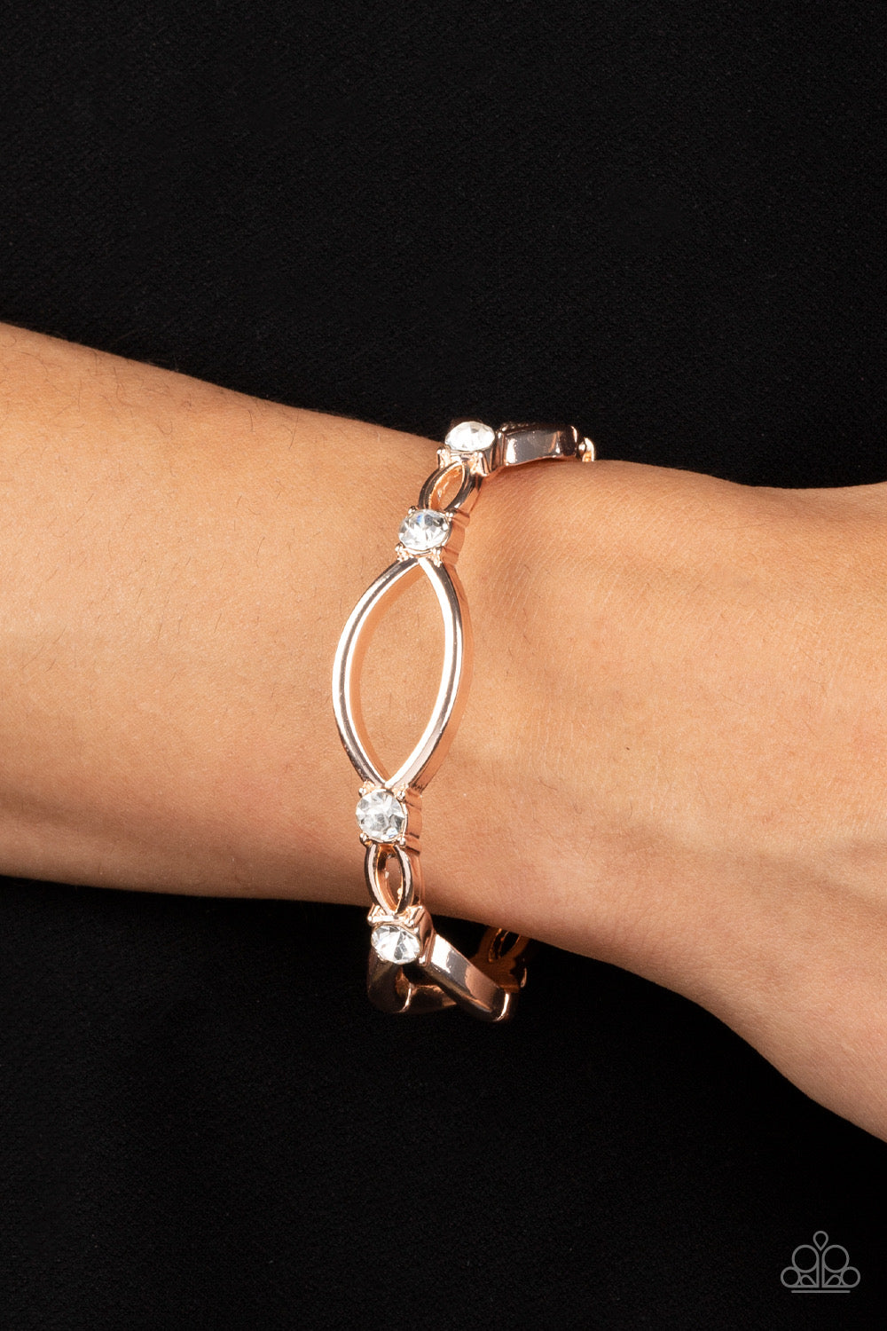 Paparazzi Interwoven Illusion - Rose Gold Bracelet - Pusher P