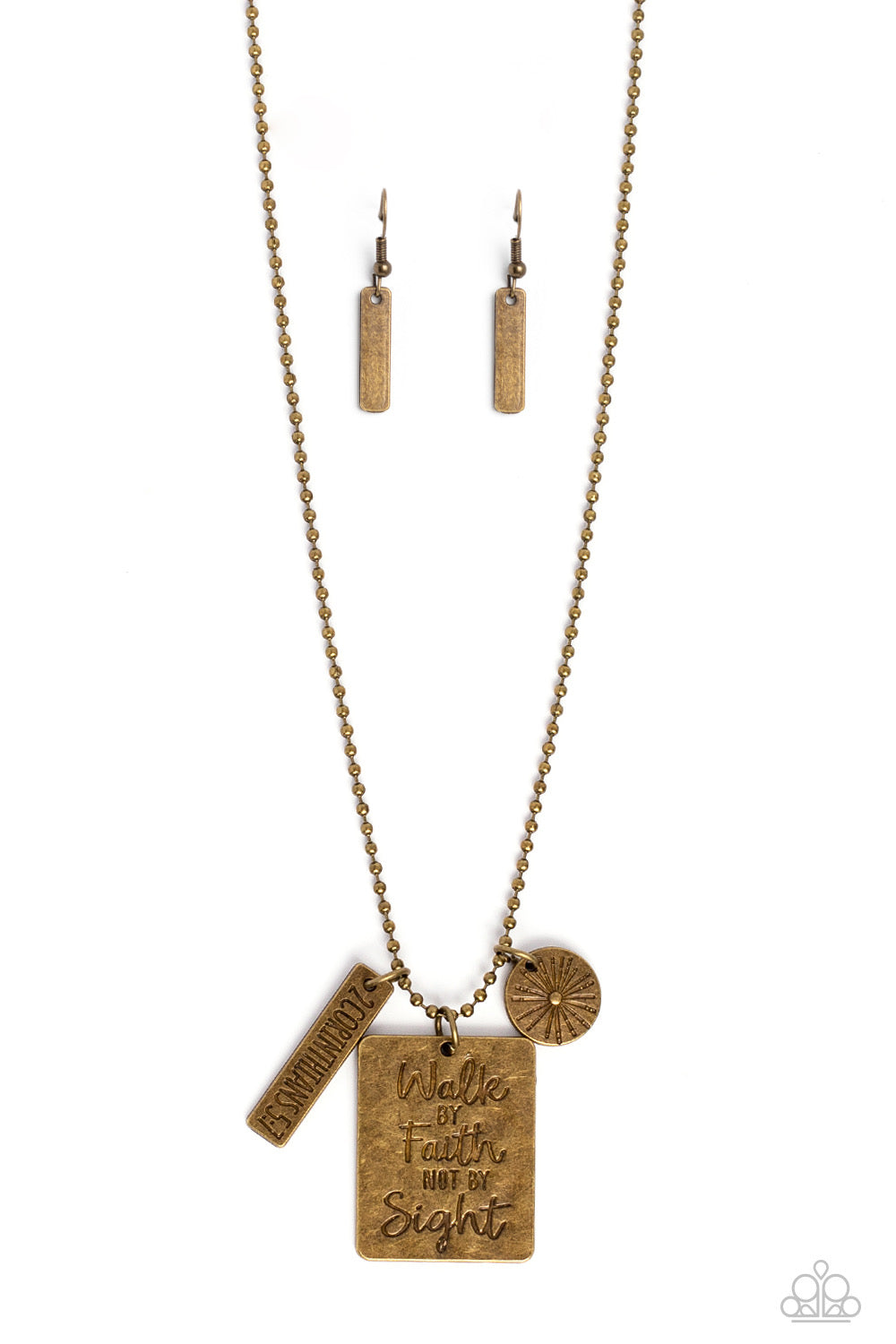Paparazzi Sunshine Sight - Brass Necklace -Paparazzi Jewelry Images