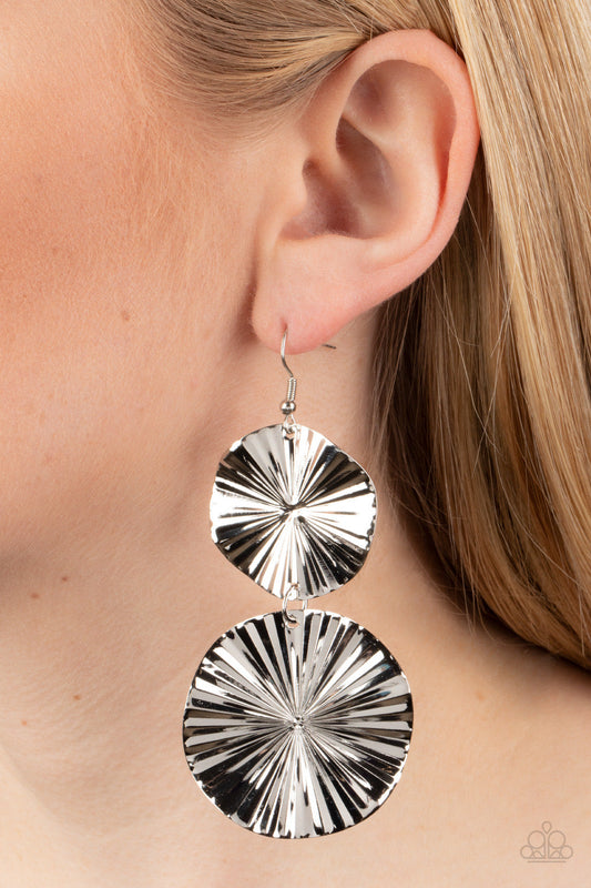 In Your Wildest FAN-tasy - Silver Earrings