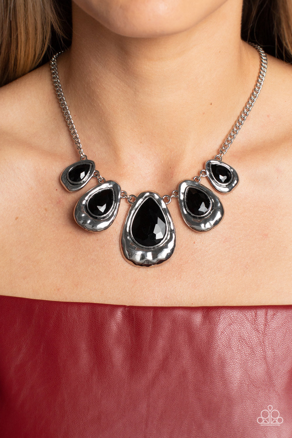 Paparazzi Formally Forged - Black Necklace -Paparazzi Jewelry Images