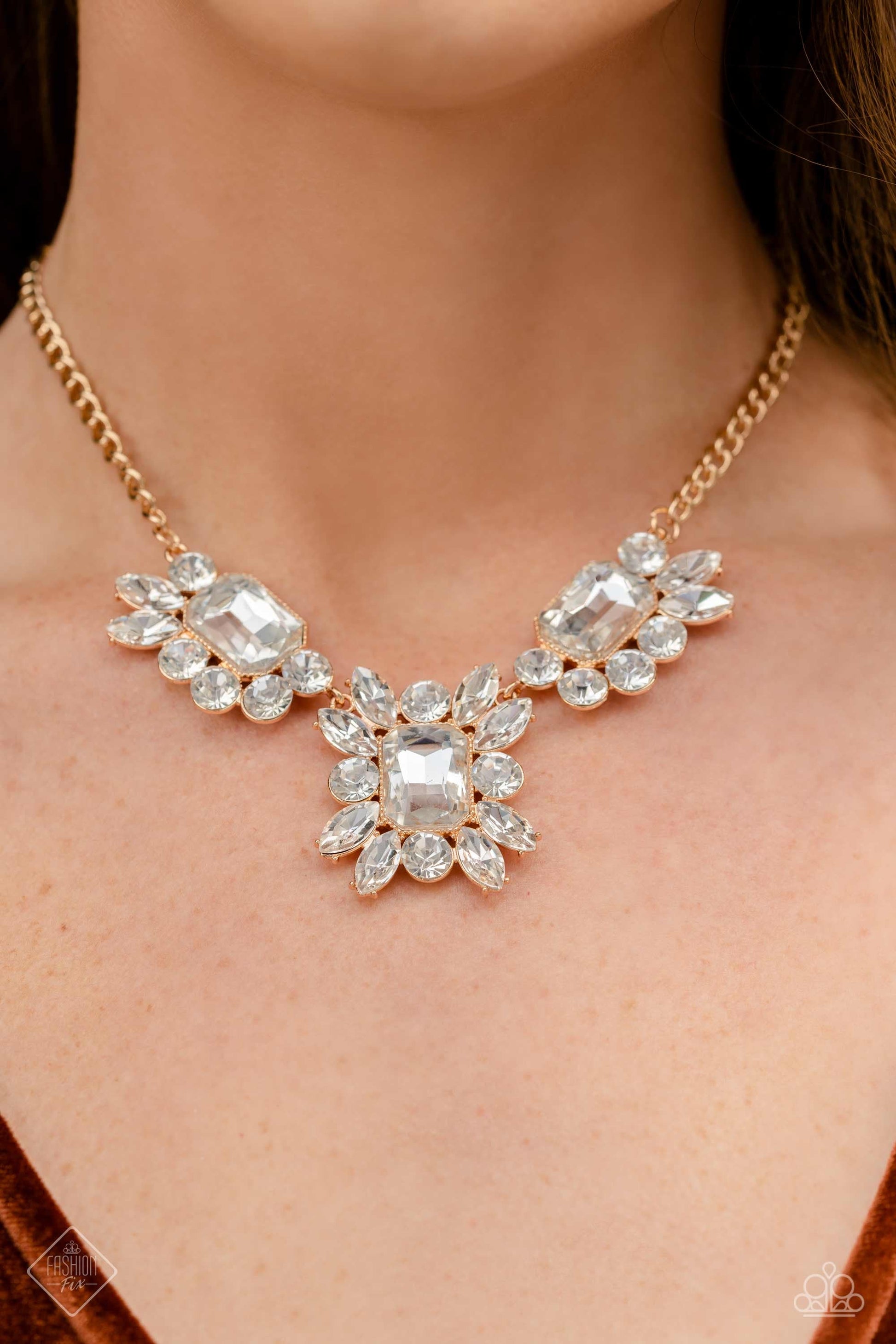 Paparazzi Exaggerated Elegance - Gold Necklace- March 2023 Fashion Fix