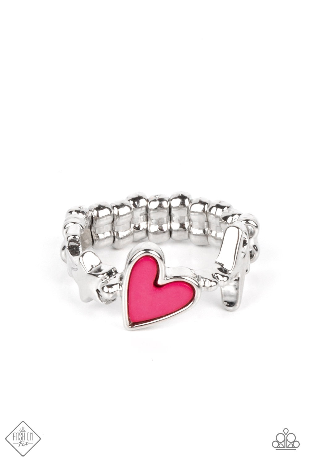 Paparazzi September 2022 Fashion Fix- Contemporary Charm - Pink Ring - Pusher P
