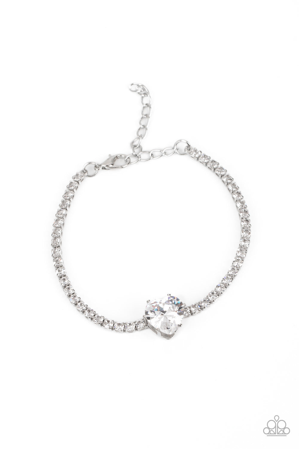 2 Piece Set: Flirty Fiancé - White Necklace & Bedazzled Beauty - White Bracelet