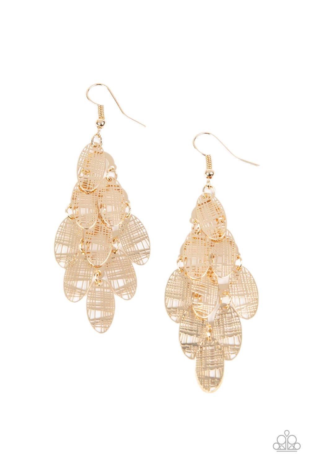 Paparazzi Cross It Off My List - Gold Earrings -Paparazzi Jewelry Images