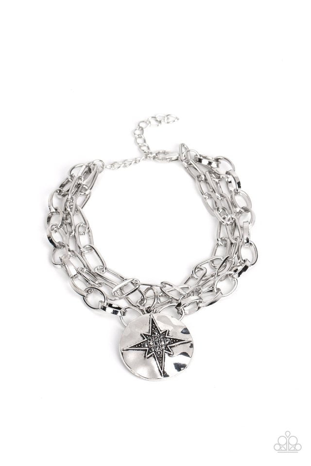 Paparazzi True North Twinkle - Silver Bracelet - Pusher P