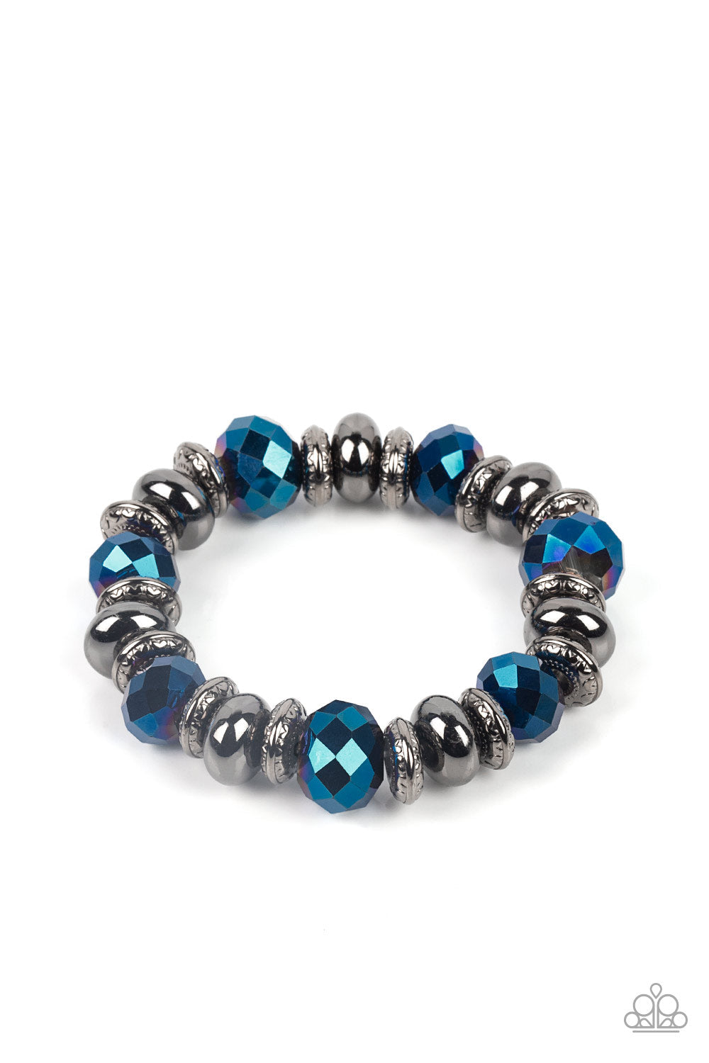 2pc Set - Insterstellar Influencer Necklace and Power Pose Bracelet Blue Set