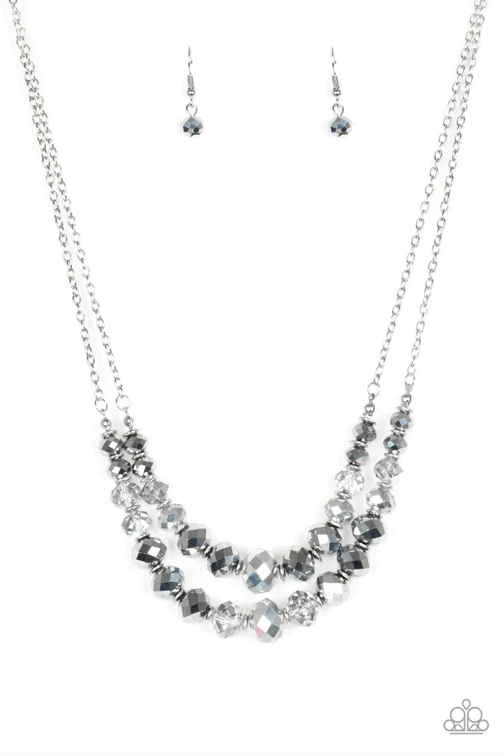 Strikingly Spellbinding- Silver Necklace