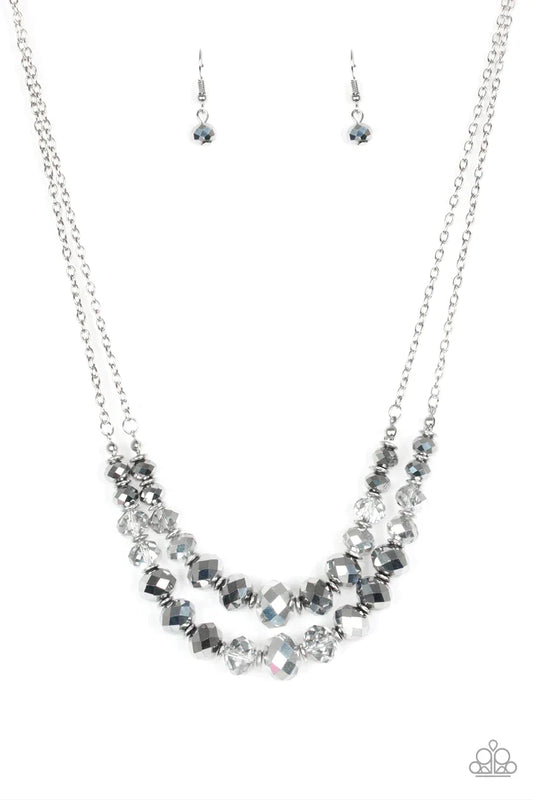 Strikingly Spellbinding- Silver Necklace