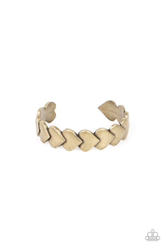 Paparazzi Hearts Galore - Brass Bracelet -Paparazzi Jewelry Images