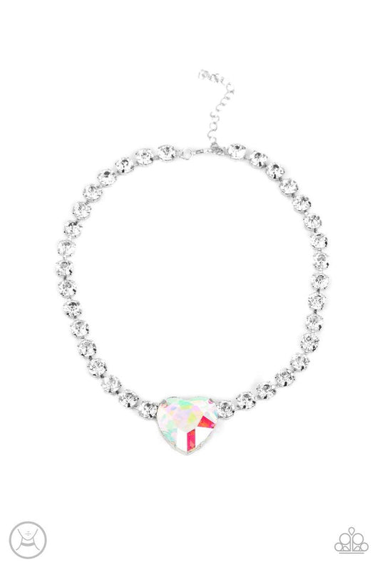 Heart in My Throat - Multi Iridescent Necklace