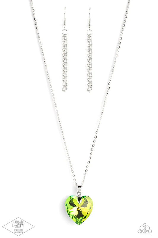 Paparazzi Love Hurts - Multi Necklace - Pink Diamond Life of the Party Exclusive - Pusher P