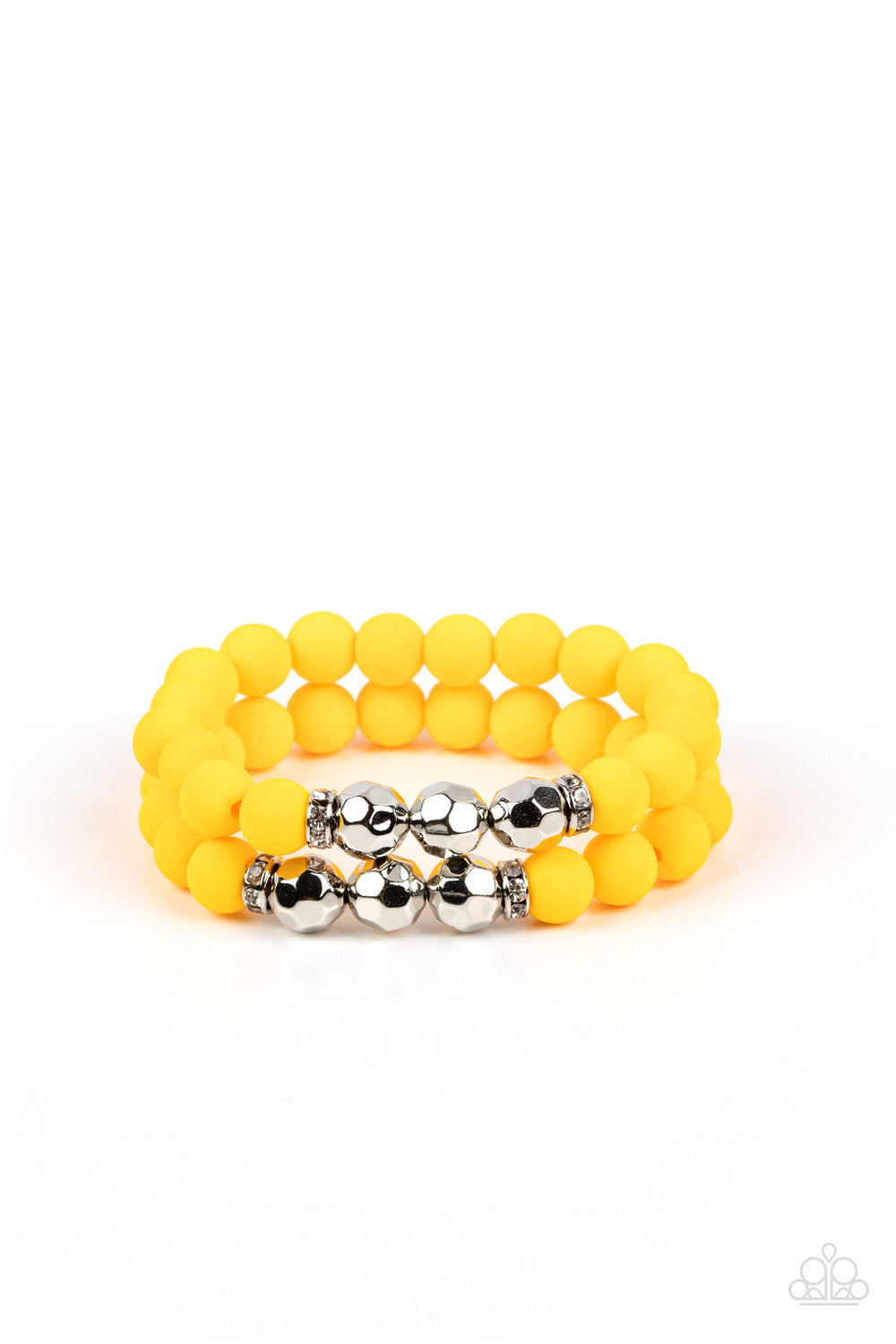 2 Piece Set: Summer Splash - Yellow Necklace & Dip and Dive - Yellow Bracelet