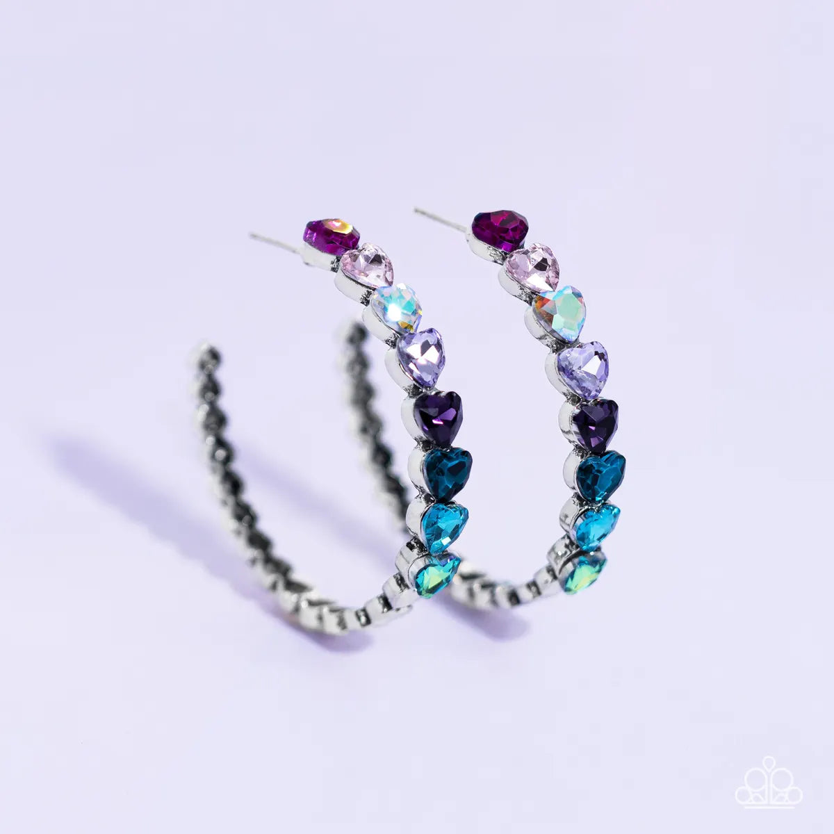 Heart Earrings - 5 Piece Jewelry Set - June 2023 Life of The Party Paparazzi jewelry image