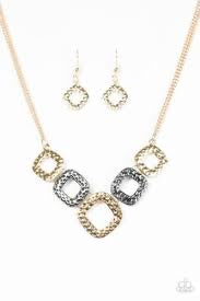 Paparazzi Wild Catch - Multi Gold Necklace - Pusher P