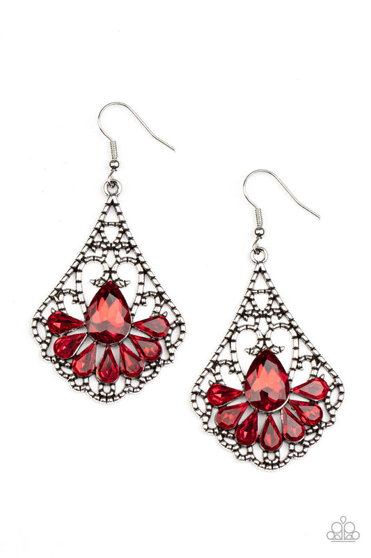 Paparazzi Exemplary Elegance - Red Earrings -Paparazzi Jewelry Images