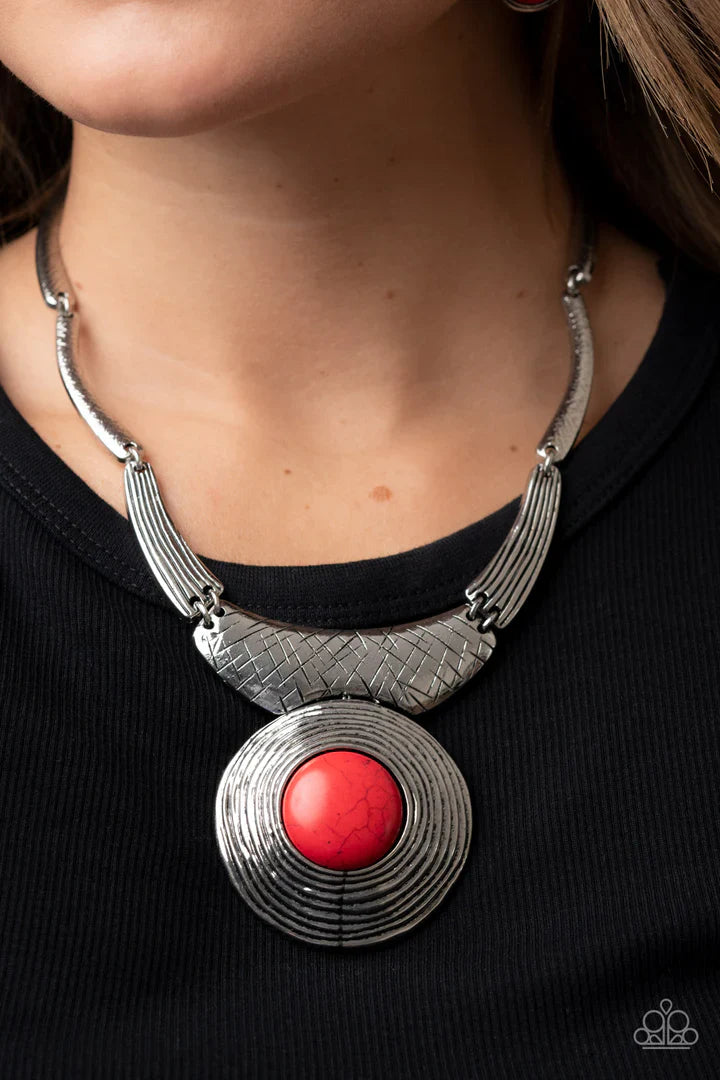 Paparazzi EMPRESS-ive Resume - Red Necklace Paparazzi Jewelry Images