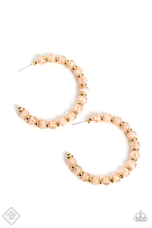Sunshine SLATE of Mind - Gold Earrings- December Fashion Fix
