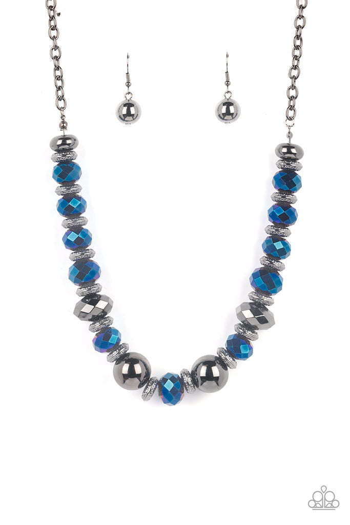 2pc Set - Insterstellar Influencer Necklace and Power Pose Bracelet Blue Set
