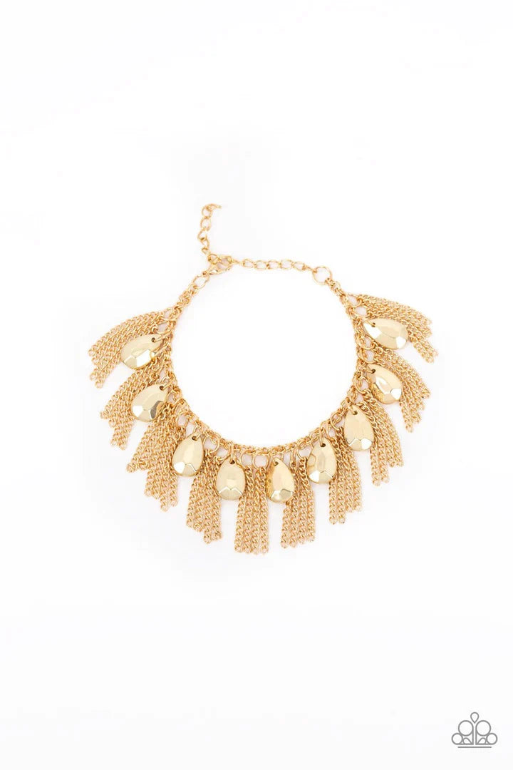 Cute Bracelets - Paparazzi Brag Swag - Gold Bracelet Paparazzi jewelry image