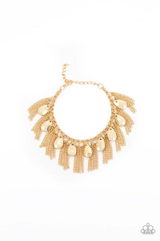 Cute Bracelets - Paparazzi Brag Swag - Gold Bracelet Paparazzi jewelry image