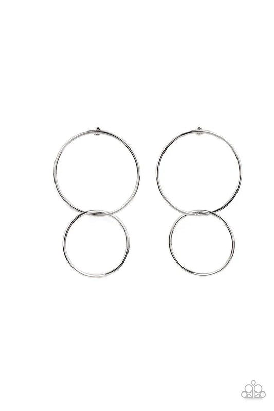 Paparazzi City Simplicity - Silver Hoop Earrings - Pusher P