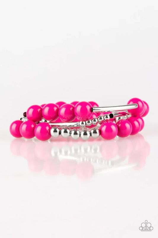 Cute Bracelets - Paparazzi New Adventures - Pink Bracelets Paparazzi Jewelry Images
