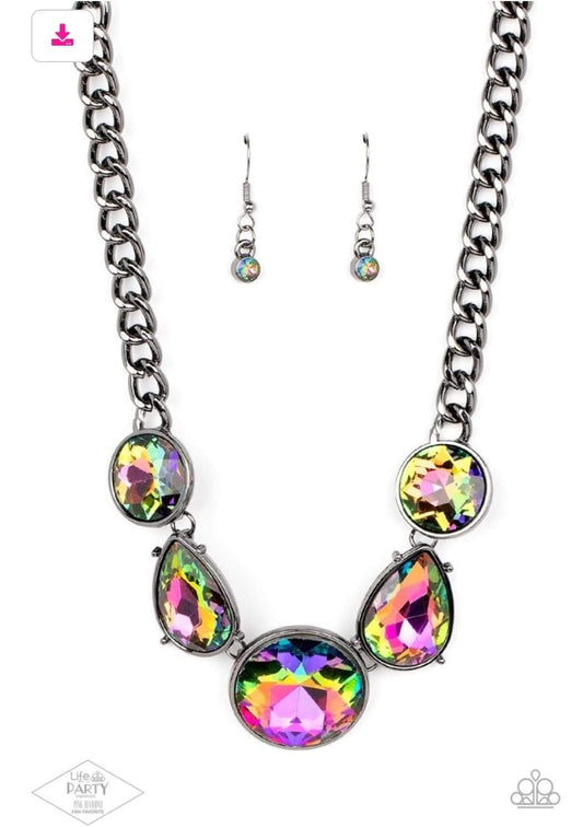 All the World’s My Stage - Multi Necklace - Pink Diamond Life of the Party Exclusive