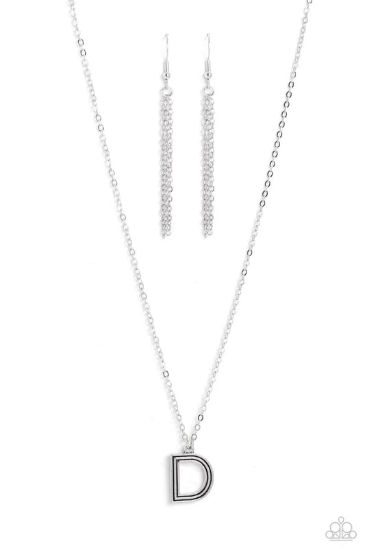 Leave Your Initials - Silver Necklace - D Necklace