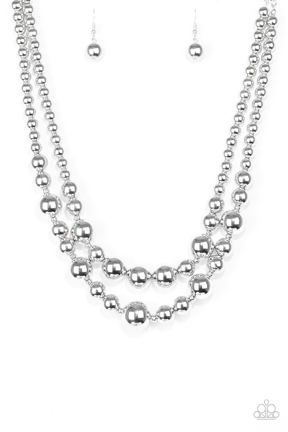 Paparazzi I Double Dare You - Silver Necklace - Pusher P