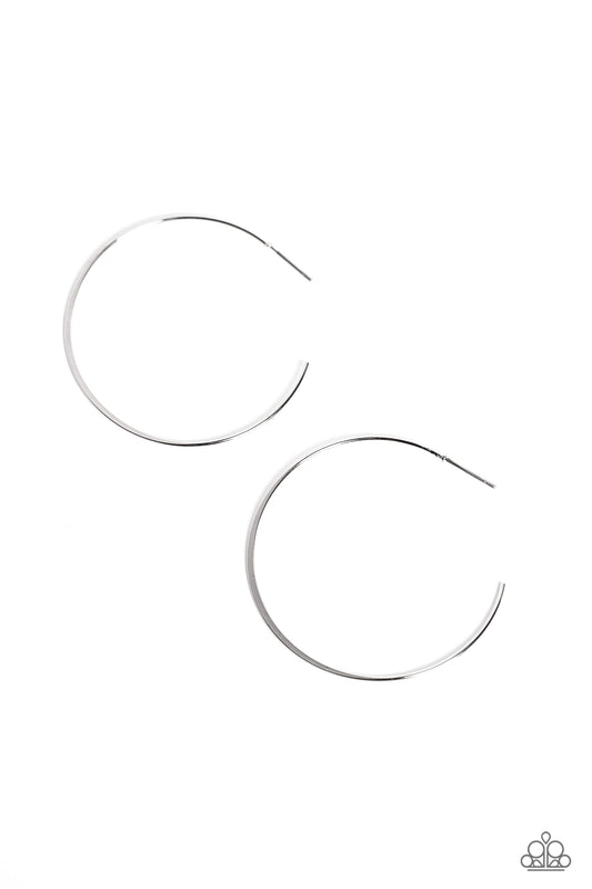 Paparazzi Earrings - Paparazzi Seize the Sheen - Silver Earrings - Paparazzi Jewelry Images