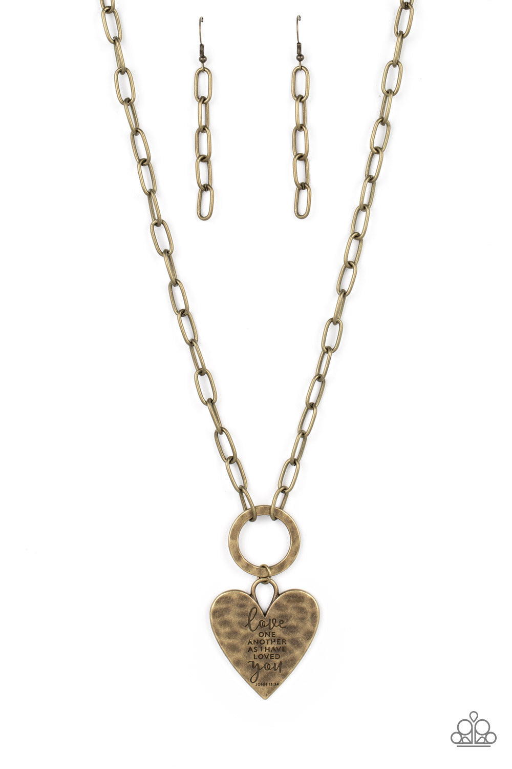 Paparazzi Brotherly Love - Brass Necklace -Paparazzi Jewelry Images