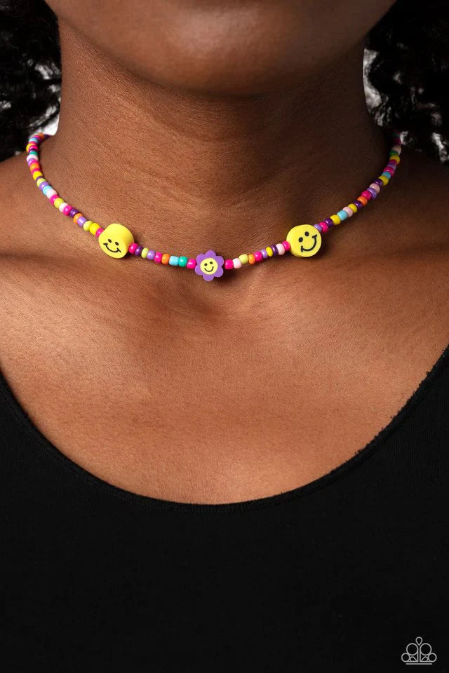 Paparazzi Flower Power Pageant - Purple Necklace Paparazzi Jewelry Images