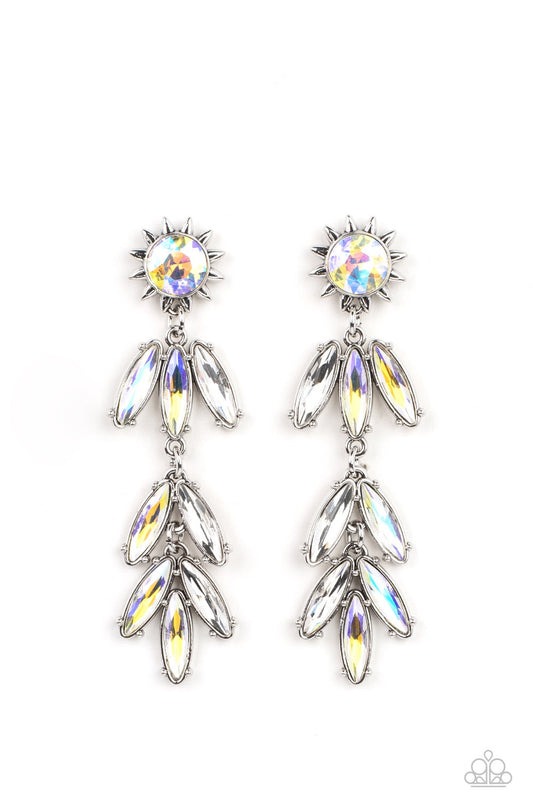 Paparazzi Space Age Sparkle - Yellow Earring - Pusher P