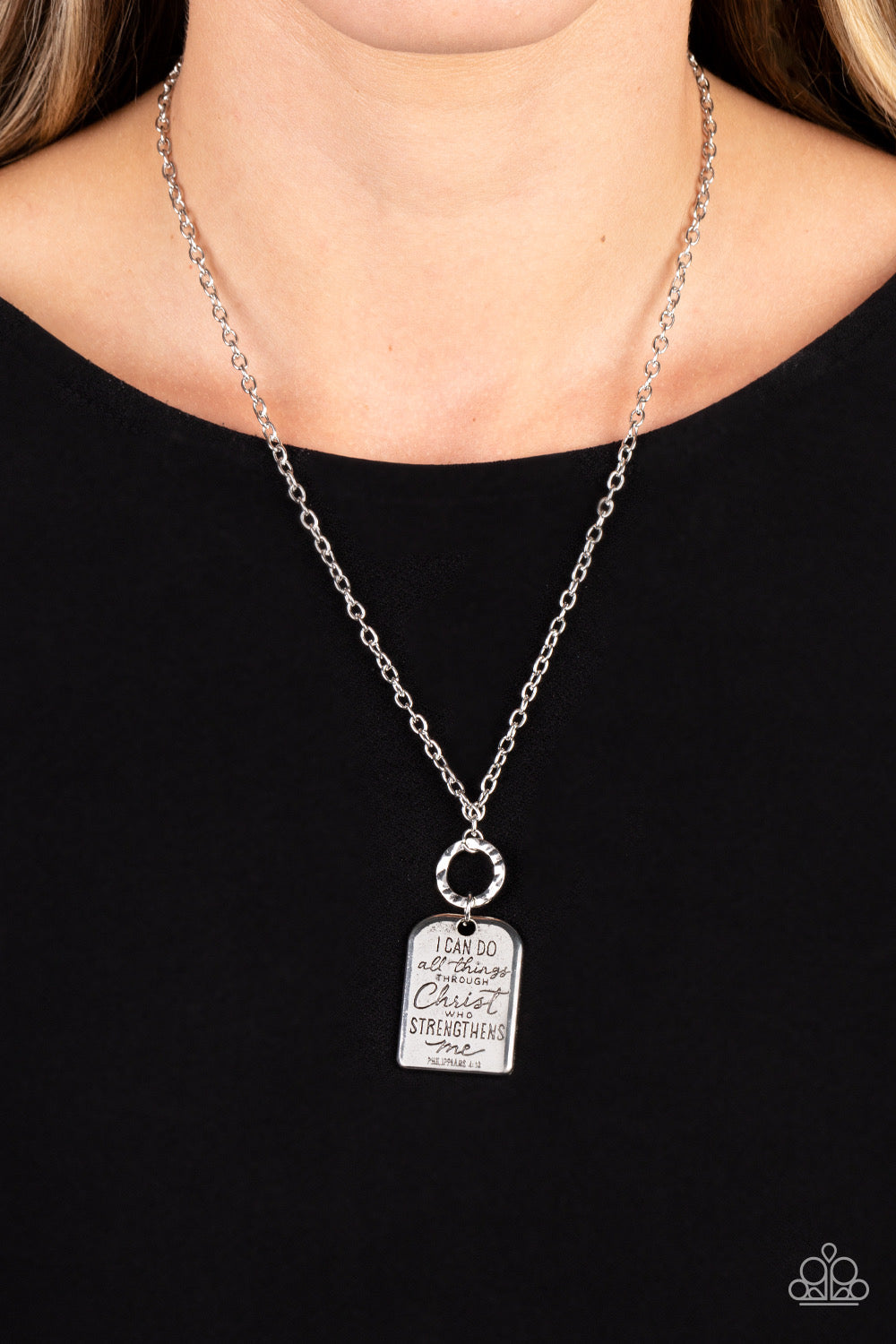 Persevering Philippians - Silver Necklace | Paparazzi Accessories