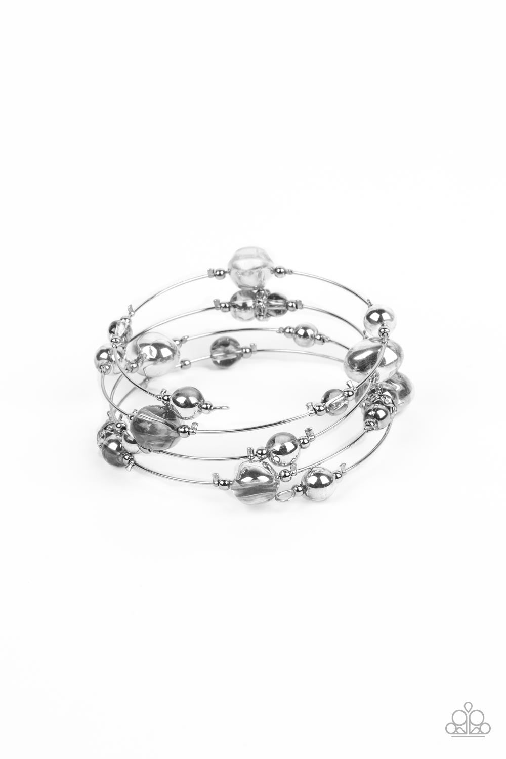 Paparazzi Optical Auras - Silver Bracelet-paparazzi jewelry image
