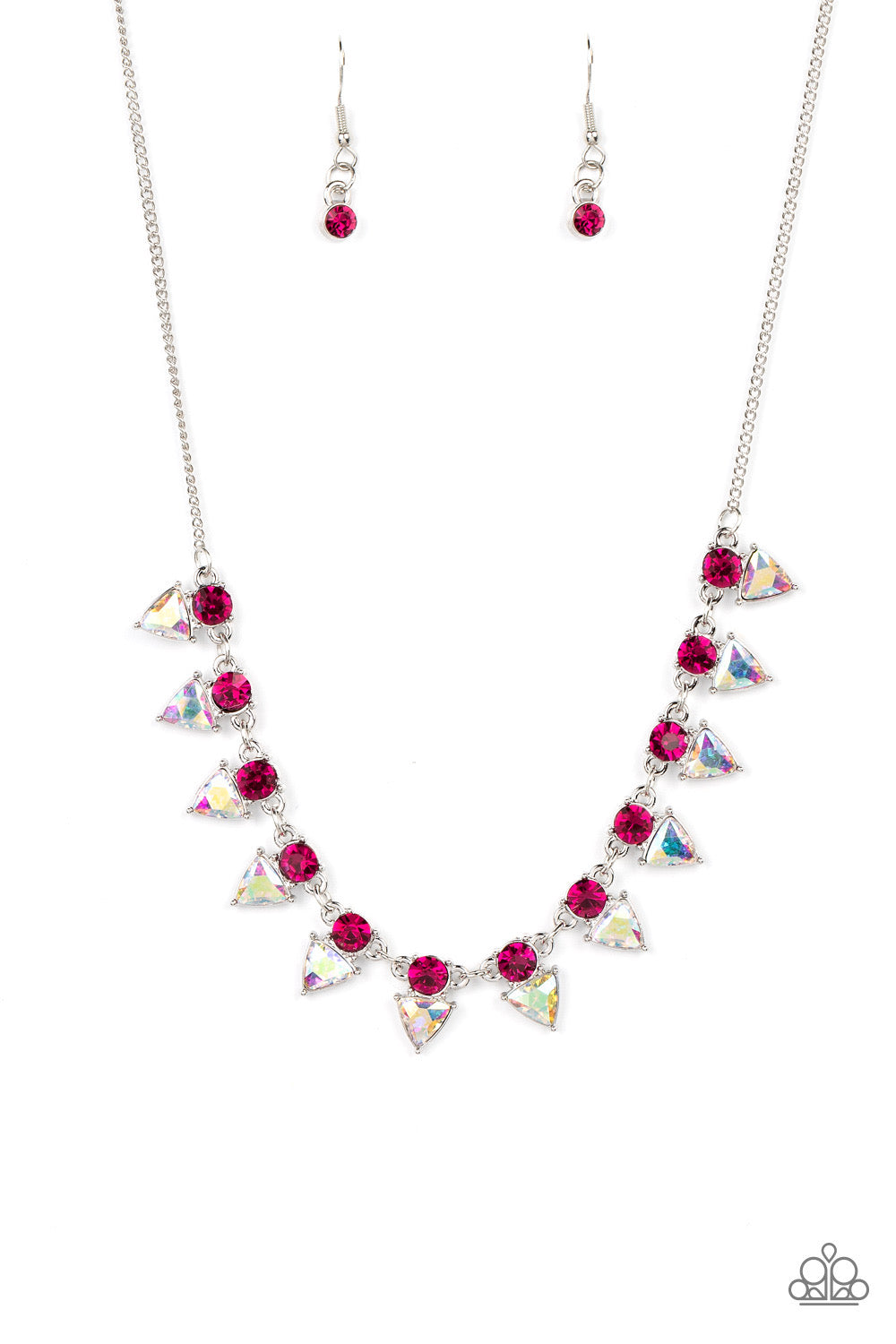 Paparazzi Razor-Sharp Refinement - Pink Necklace - Pusher P