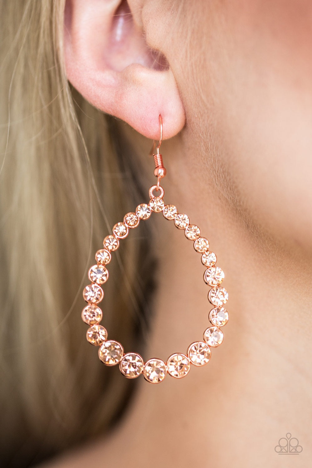 Paparazzi Rise and Sparkle! - Copper Earring - Pusher P