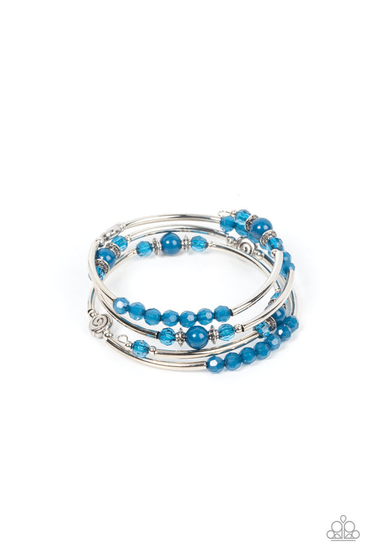 Paparazzi Whimsically Whirly - Blue Bracelet -Paparazzi Jewelry Images