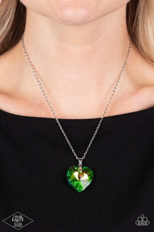 Paparazzi Love Hurts - Multi Necklace - Pink Diamond Life of the Party Exclusive - Pusher P