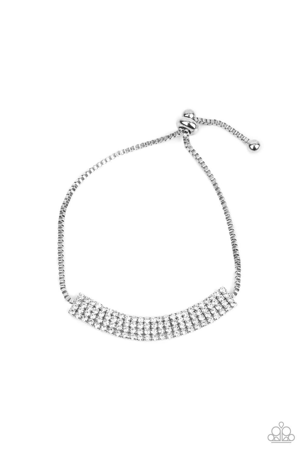 Paparazzi A DIAMOND a Dozen - White Bracelet - Pusher P