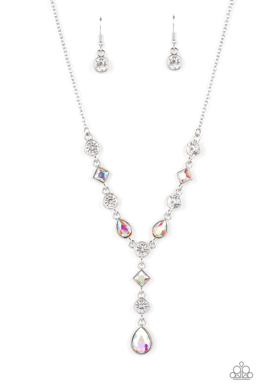 Paparazzi Forget the Crown - Multi Necklace - Life of the Party August 2022