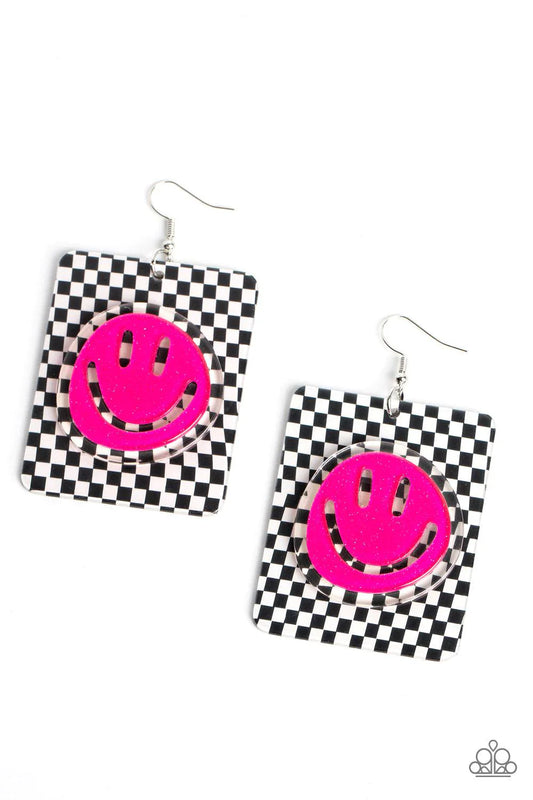 Cheeky Checkerboard- Pink Earrings - 2023 Empower Me Pink Exclusive - EMP 2023