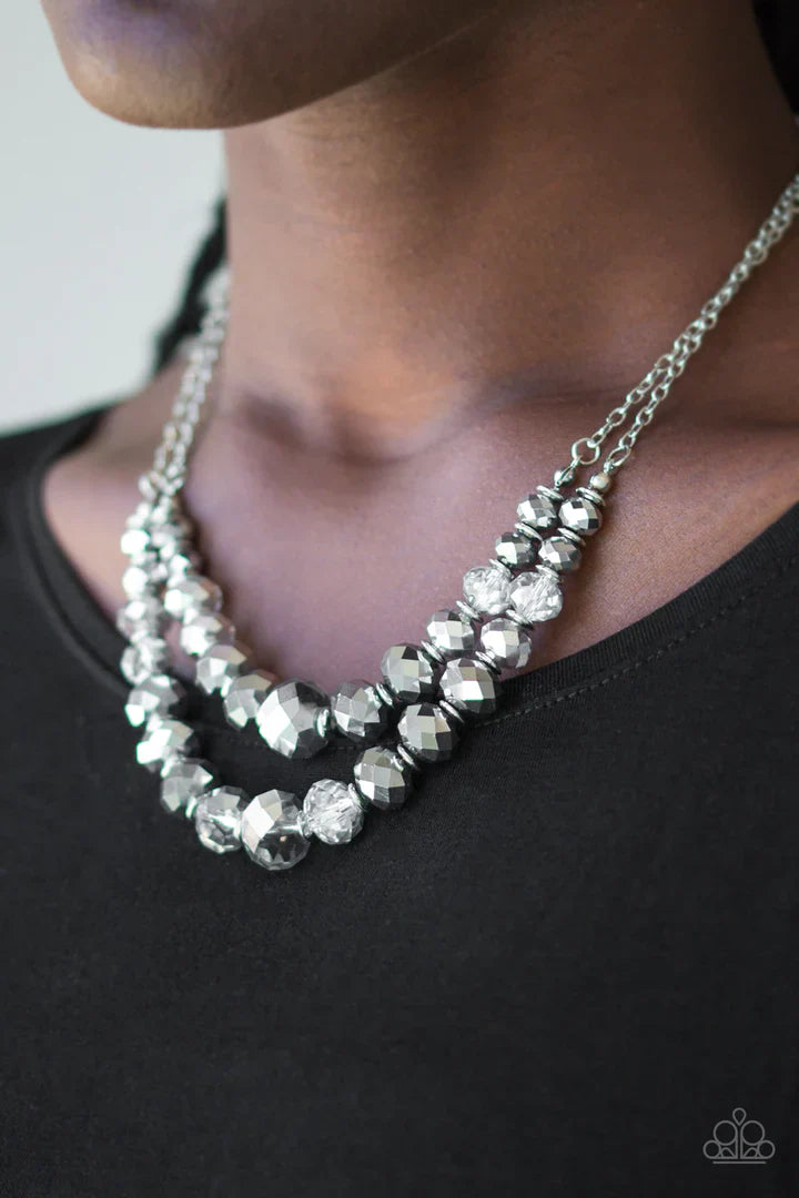 Strikingly Spellbinding- Silver Necklace