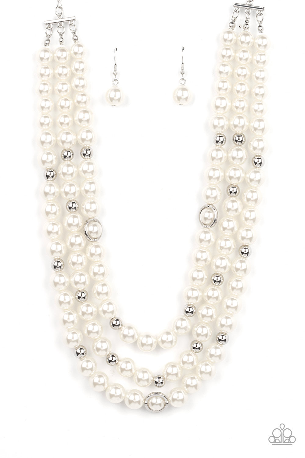 Needs No Introduction - White Necklace - Womens Pearl Necklace Paparazzi jewelry image