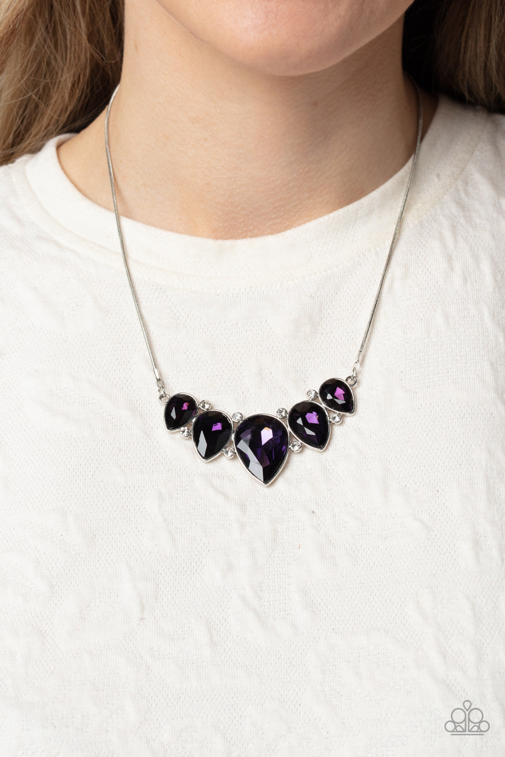 Paparazzi Regally Refined - Purple Necklace -Paparazzi Jewelry Images