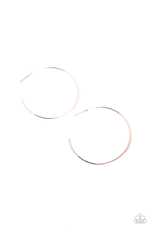 Paparazzi Seize the Sheen - Rose Gold Earrings